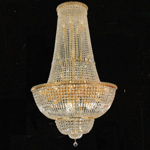 Milan Gold Basket Chandelier 90